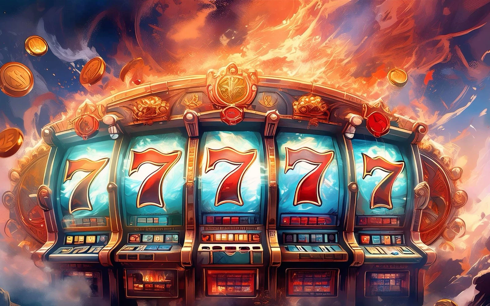 Tampilan permainan slot berwarna di SURYAJITU